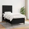 Image de vidaXL Sommier à lattes de lit et matelas Noir 80x200 cm Tissu3142051