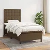 Image de vidaXL Sommier à lattes de lit avec matelas Marron foncé 90x190 cm