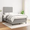 Image de vidaXL Sommier à lattes de lit avec matelas Gris clair 120x200cm Tissu