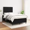 Image de 3142083 vidaXL Lit Ã  sommier tapissier avec matelas Noir 120x200 cm Tissu