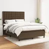 Image de vidaXL Sommier à lattes de lit avec matelas Marron foncé 140x200 cm3142100