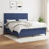 Image de Vidaxl Lit À Sommier Tapissier Avec Matelas Bleu 160x200 Cm Tissu - Modèle 3142111