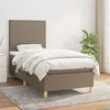 Image de vidaXL Sommier à lattes de lit avec matelas Taupe 80x200 cm Tissu