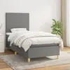 Image de vidaXL Sommier à lattes de lit avec matelas Gris foncé 100x200cm Tissu3142154