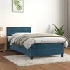 Image de vidaXL Lit Ã  sommier tapissier avec matelas Marron foncÃ© 200x200 cm