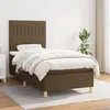 Image de vidaXL Sommier à lattes de lit avec matelas Marron foncé 80x200 cm