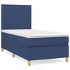 Image de vidaXL Lit Ã  sommier tapissier avec matelas Bleu 80x200 cm Tissu