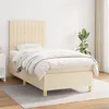 Image de vidaXL Sommier à lattes de lit avec matelas Crème 90x200 cm Tissu3142470