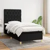 Image de vidaXL Sommier à lattes de lit et matelas Noir 80x200 cm Tissu