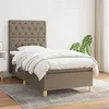 Image de vidaXL Sommier à lattes de lit avec matelas Taupe 80x200 cm Tissu