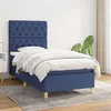 Image de vidaXL Sommier à lattes de lit avec matelas Bleu 80x200 cm Tissu3142535