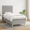 Image de VidaXL Lit Ã  sommier tapissier et matelas Gris clair 90x190 cm Tissu - ModÃ¨le 3142537