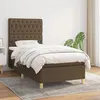 Image de vidaXL Sommier à lattes de lit avec matelas Marron foncé 100x200 cm3142556