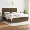 Image de vidaXL Sommier à lattes de lit avec matelas Marron foncé 160x200 cm