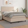 Image de vidaXL Sommier à lattes de lit avec matelas Cappuccino 140x200 cm