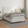 Image de vidaXL Sommier à lattes de lit avec matelas Blanc 120x200cm Similicuir3142774
