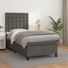 Image de vidaXL Sommier à lattes de lit avec matelas Gris 80x200 cm Similicuir3142813