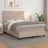Image de vidaXL Sommier à lattes de lit avec matelas Cappuccino 140x190 cm