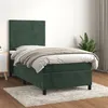 Image de vidaXL Sommier à lattes de lit avec matelas Vert foncé 90x190 cm