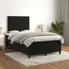 Image de 3143075 vidaXL Lit Ã  sommier tapissier avec matelas Noir 120x200 cm Velours