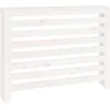 Image de Vidaxl Cache-Radiateur Blanc 108,5x19x84 Cm Bois Massif De Pin