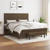 Image de vidaXL Sommier à lattes de lit avec matelas Marron foncé 180x200 cm