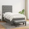 Image de vidaXL Sommier à lattes de lit avec matelas Gris foncé 80x200 cm Tissu3136790