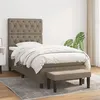 Image de vidaXL Sommier à lattes de lit avec matelas Taupe 80x200 cm Tissu