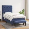 Image de vidaXL Sommier à lattes de lit avec matelas Bleu 80x200 cm Tissu