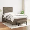 Image de 3136825 vidaXL Lit Ã  sommier tapissier avec matelas Taupe 120x200 cm Tissu