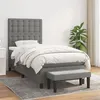 Image de vidaXL Sommier à lattes de lit et matelas Gris foncé 90x190 cm Tissu