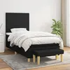 Image de vidaXL Sommier à lattes de lit avec matelas Noir 90x200 cm Tissu