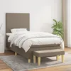 Image de vidaXL Lit Â¿Â¿ sommier tapissier avec matelas Taupe 90x200 cm Tissu