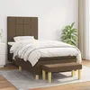 Image de vidaXL Sommier à lattes de lit avec matelas Marron foncé 90x190 cm