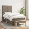 Image de vidaXL Sommier à lattes de lit avec matelas Taupe 100x200 cm Tissu