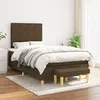 Image de vidaXL Lit à sommier tapissier avec matelas Marron foncé 120x200 cm