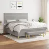Image de VidaXL Lit Ã  sommier tapissier avec matelas Gris clair 180x200cm Tissu - ModÃ¨le 3137253
