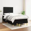 Image de vidaXL Sommier à lattes de lit avec matelas Noir 120x200 cm Tissu
