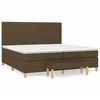 Image de Lit Ã  sommier tapissier avec matelas Marron foncÃ© 200x200 cm