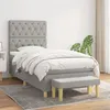 Image de vidaXL Sommier à lattes de lit avec matelas Gris clair 80x200 cm Tissu3137349