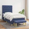 Image de vidaXL Sommier à lattes de lit avec matelas Bleu 80x200 cm Tissu