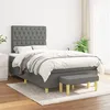 Image de vidaXL Sommier à lattes de lit avec matelas Gris foncé 120x200cm Tissu3137382