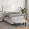 Image de vidaXL Sommier à lattes de lit avec matelas Blanc 80x200 cm Similicuir