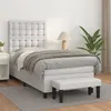 Image de vidaXL Sommier à lattes de lit avec matelas Blanc 80x200 cm Similicuir