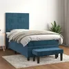 Image de vidaXL Sommier à lattes de lit avec matelas Bleu foncé 100x200 cm