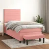 Image de VidaXL Lit Ã  sommier tapissier avec matelas Rose 100x200 cm Velours - ModÃ¨le 3137892