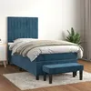 Image de vidaXL Sommier à lattes de lit avec matelas Bleu foncé 90x200 cm