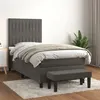 Image de vidaXL Sommier à lattes de lit avec matelas Gris foncé 100x200 cm3137948