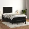 Image de vidaXL Sommier à lattes de lit avec matelas Noir 120x200 cm Velours