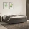 Image de vidaXL Lit Ã  sommier tapissier et matelas Gris foncÃ© 140x200cm Velours